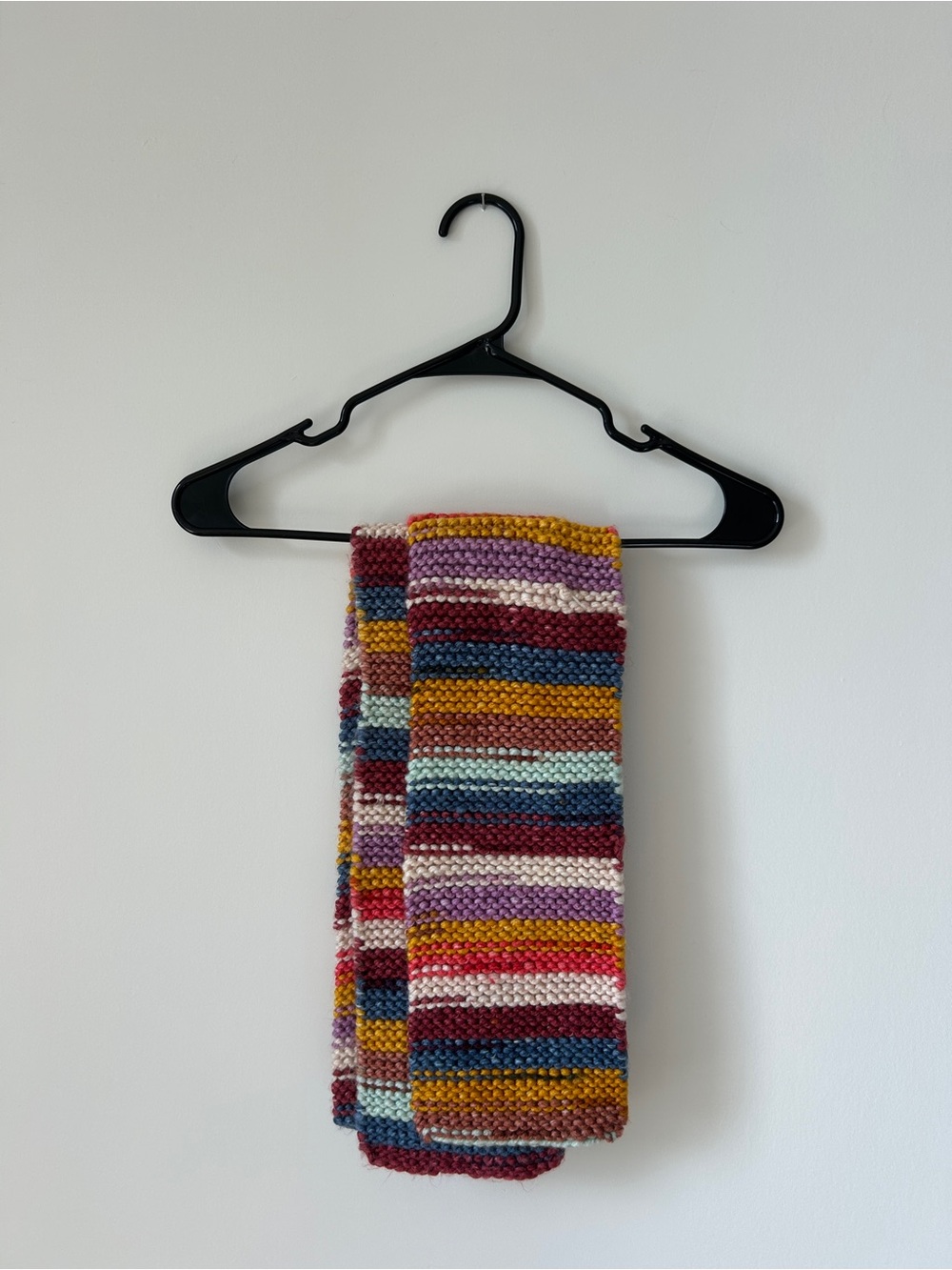 Multicolor Striped Knit Scarf - No Brand